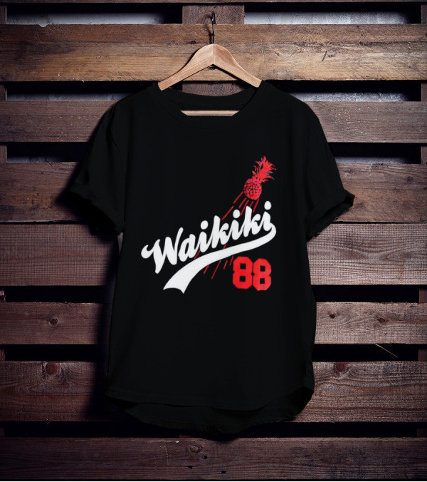 Waikiki 88 Los Angeles Dodgers Pineapple Baseball Graphic T-Shirt