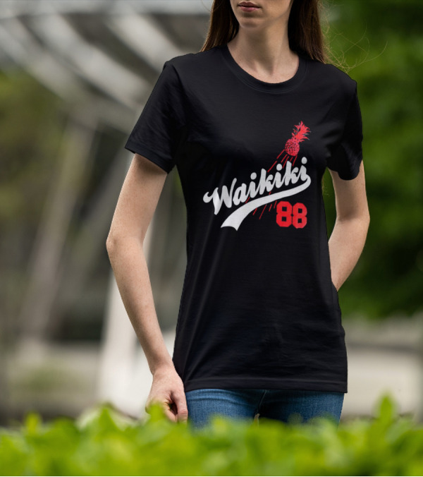 Waikiki 88 Los Angeles Dodgers Pineapple Baseball Graphic T-Shirt