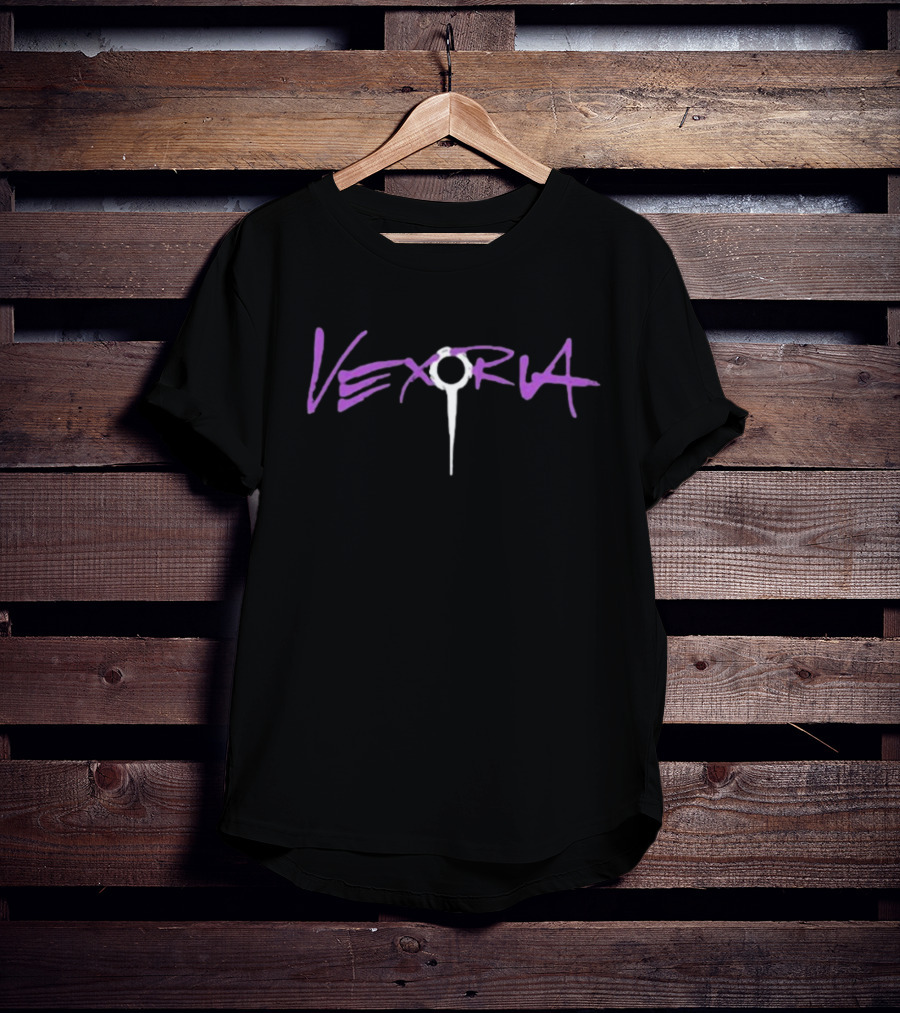 Vexoria Purple Graffiti Text With Key Symbol T-Shirt