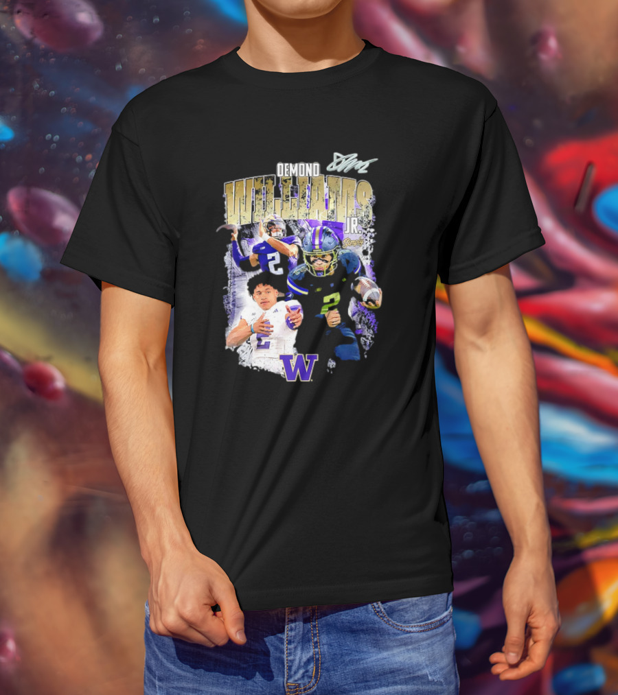Demond Williams Jr. Washington Huskies Football W Logo T-Shirt