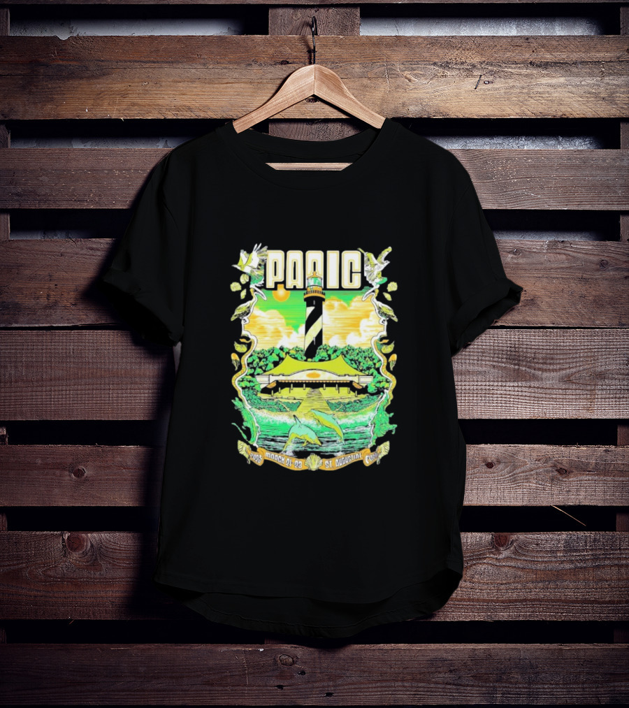 Widespread Panic 2025 St Augustine Lighthouse Dolphins March 21-23 T-Shirt