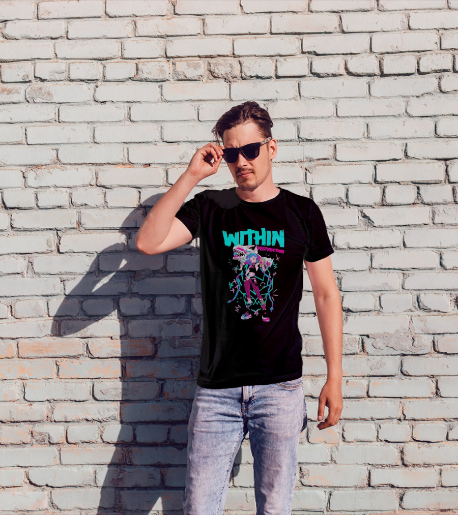 Within Destruction Jinx Slam Arcane League Of Legends Star Imagery T-Shirt