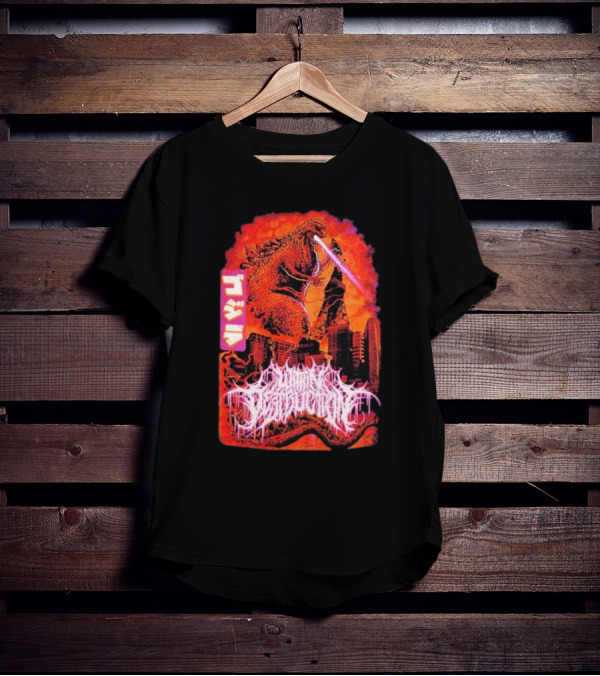 Within Destruction Reptile Kaiju Tokyo Destruction Scene T-Shirt