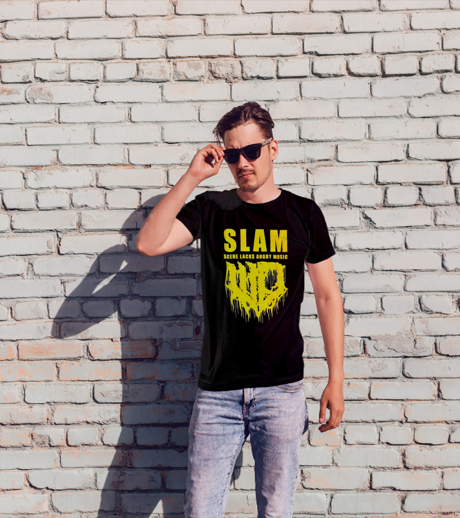 Slam Scene Lacks Angry Music Dripping Graphic T-Shirt