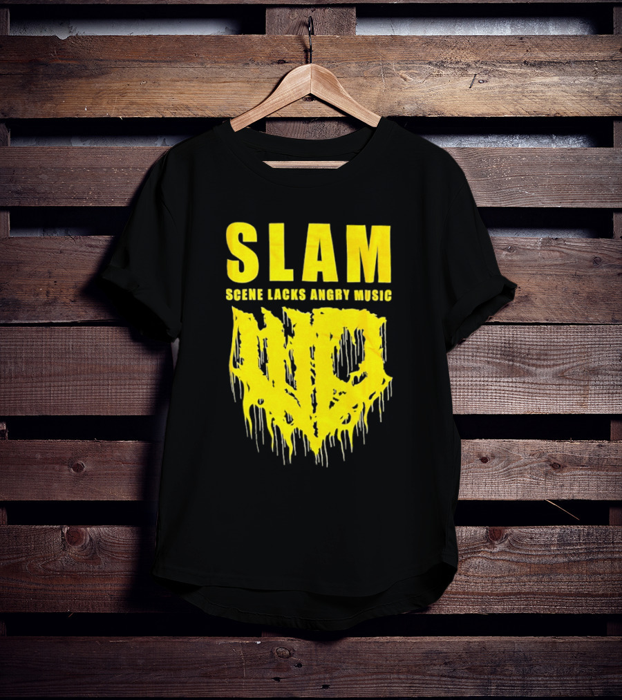 Slam Scene Lacks Angry Music Dripping Graphic T-Shirt