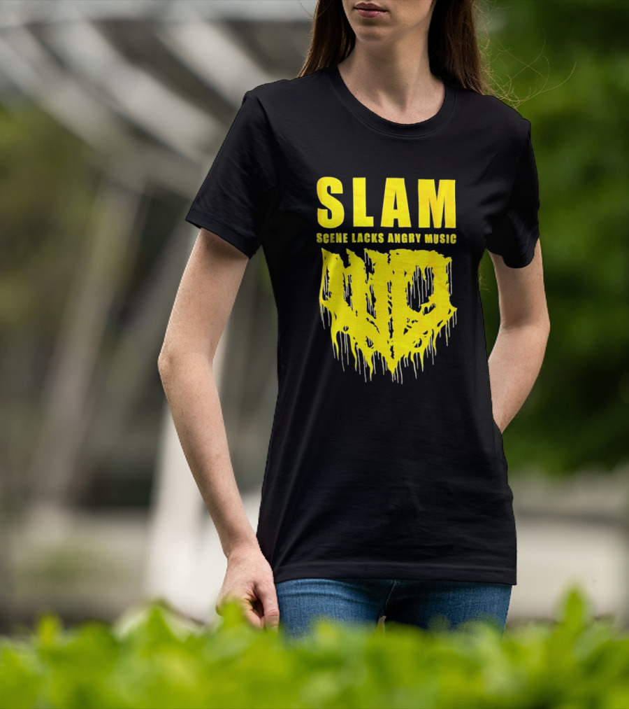 Slam Scene Lacks Angry Music Dripping Graphic T-Shirt