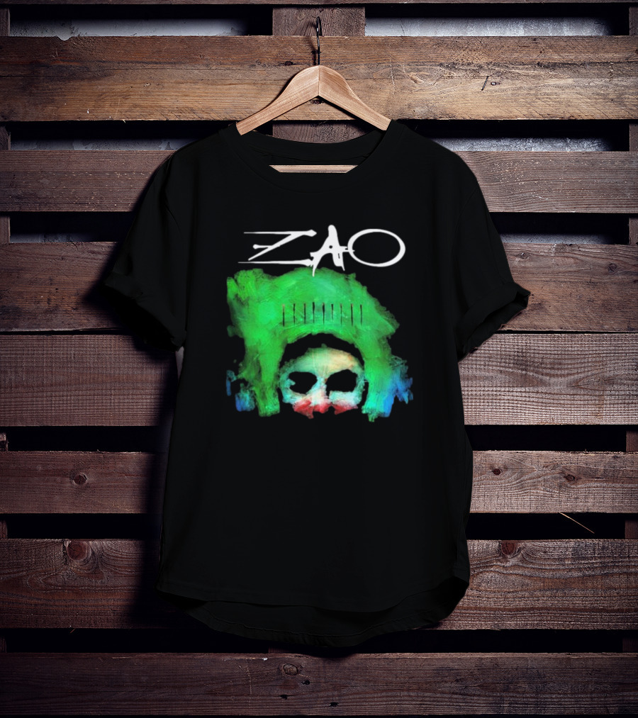 Zao Splinter Shards Green Skull Art T-Shirt