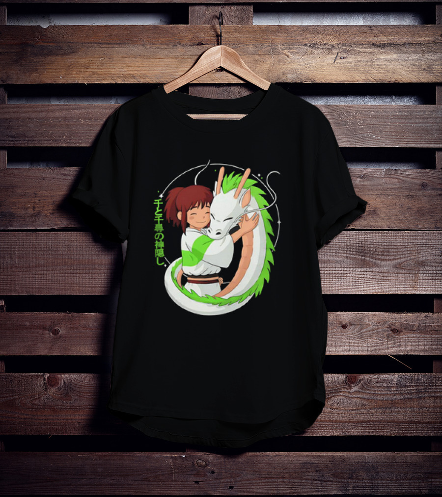 Spirited Away Haku And Chihiro Hug Embrace T-Shirt