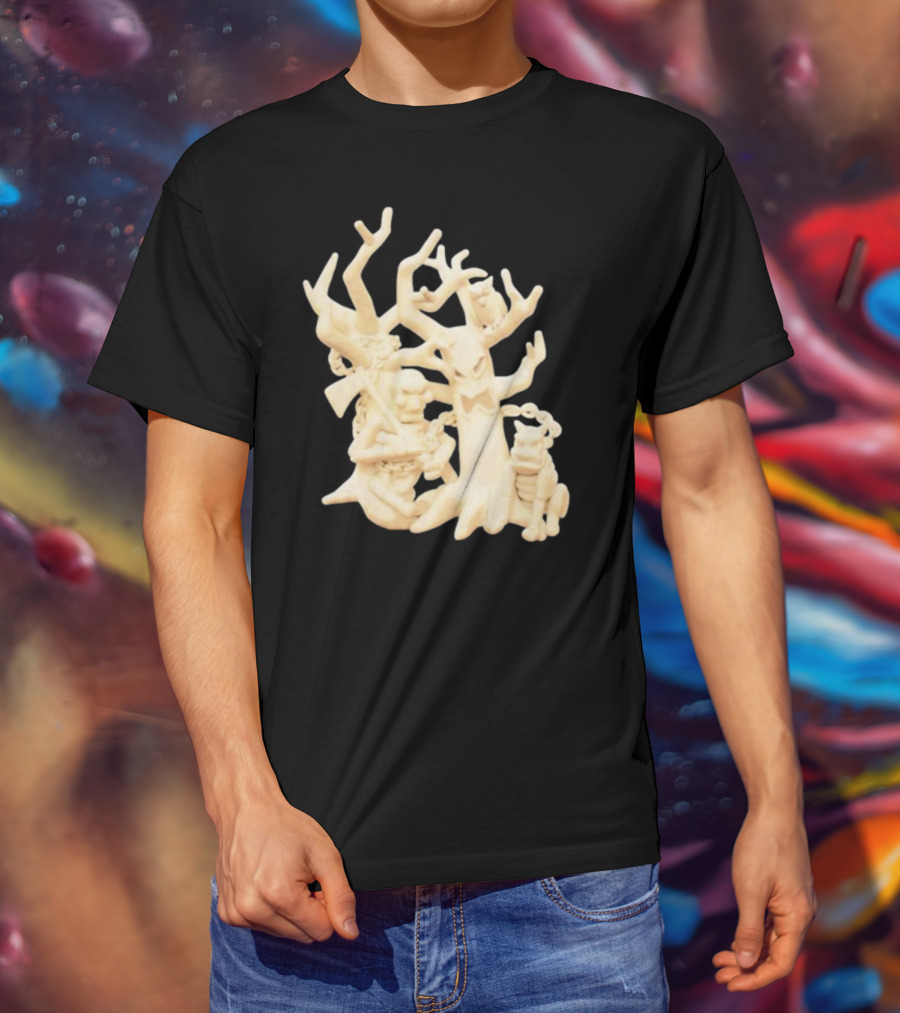 Spooky Woods Woodland Tree Creature With Owl And Frog T-Shirt