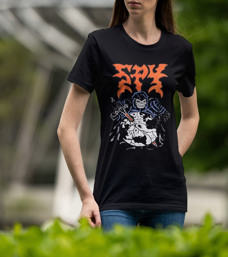 Spy DRKMTTR Apr 3 2025 Nashville TN Knife-Wielding Knight Graphic T-Shirt