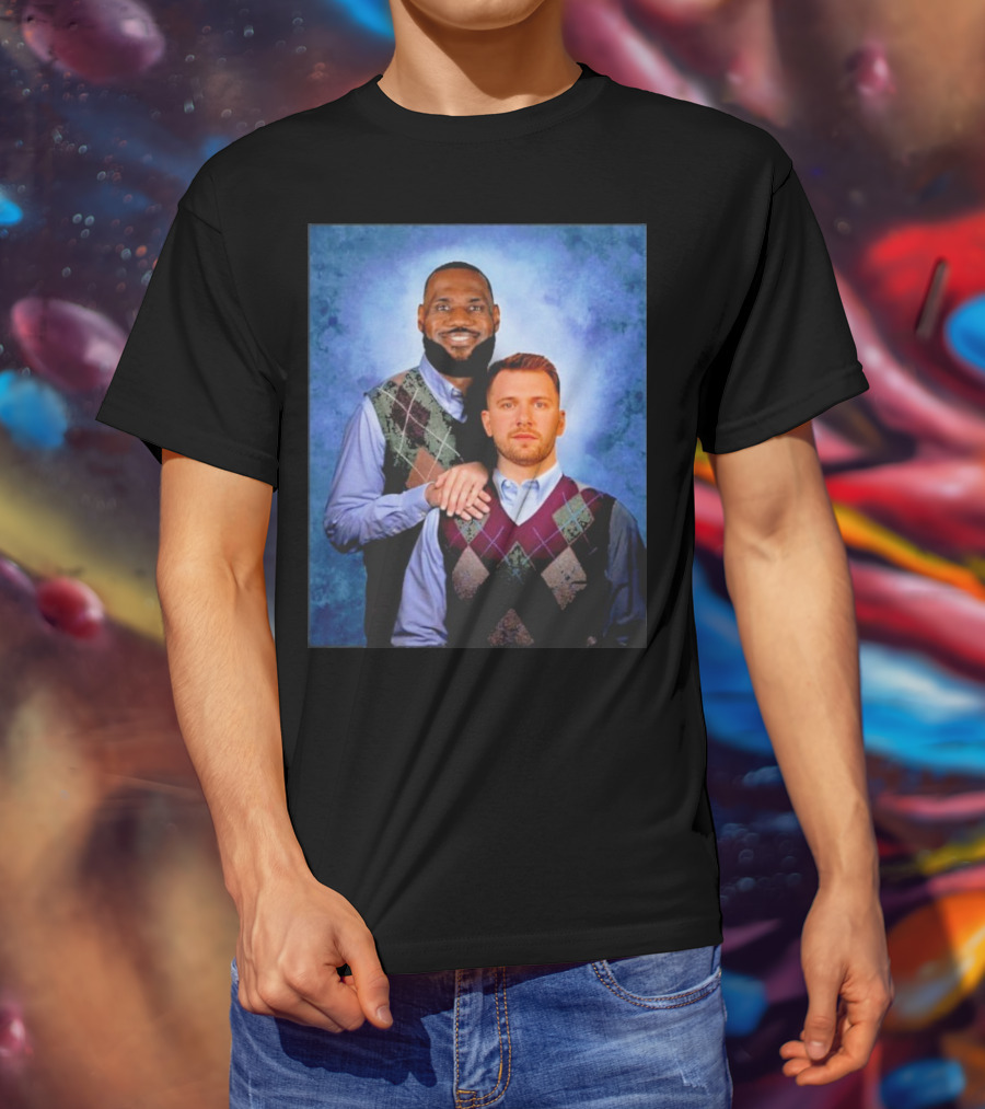 Step Brothers Luka Doncic Lebron James Argyle Sweater Duo T-Shirt