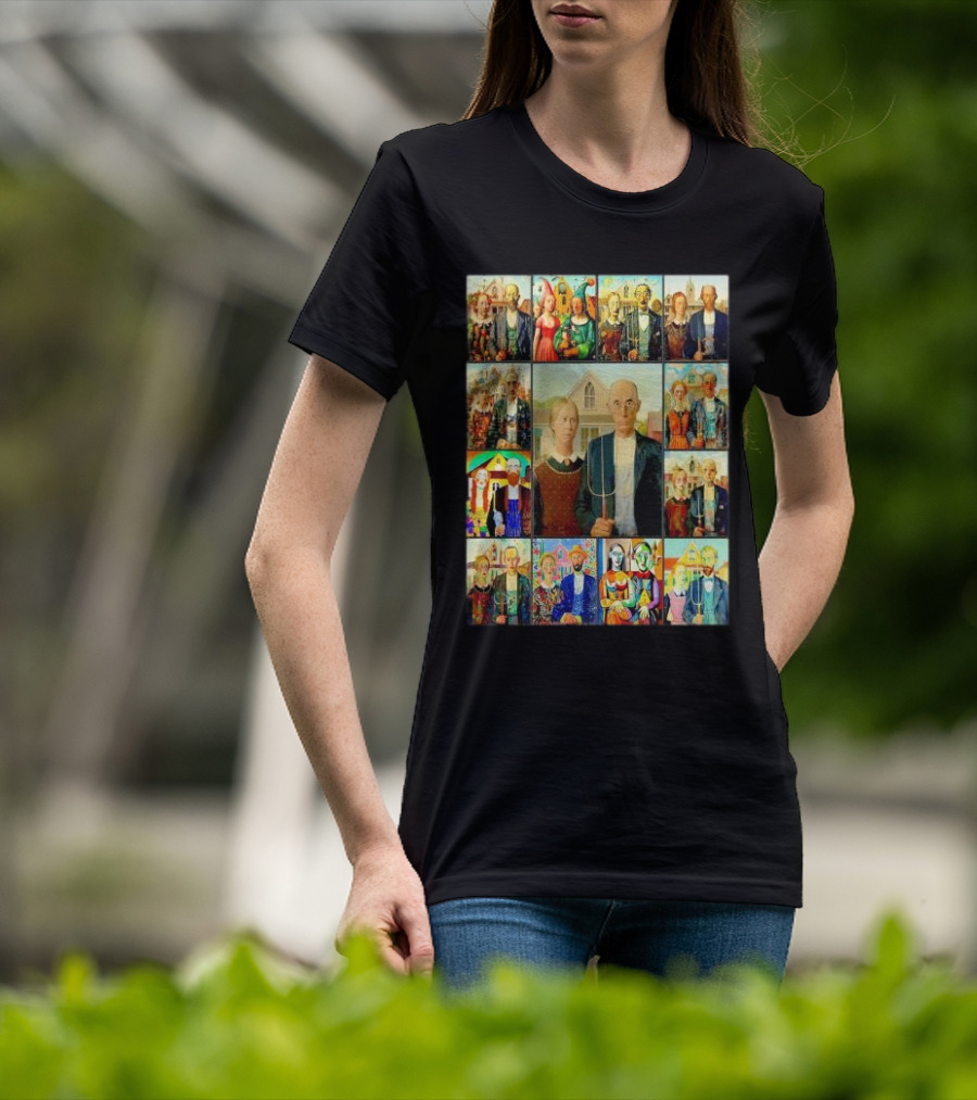 Styles Of American Gothic Painting Variations T-Shirt