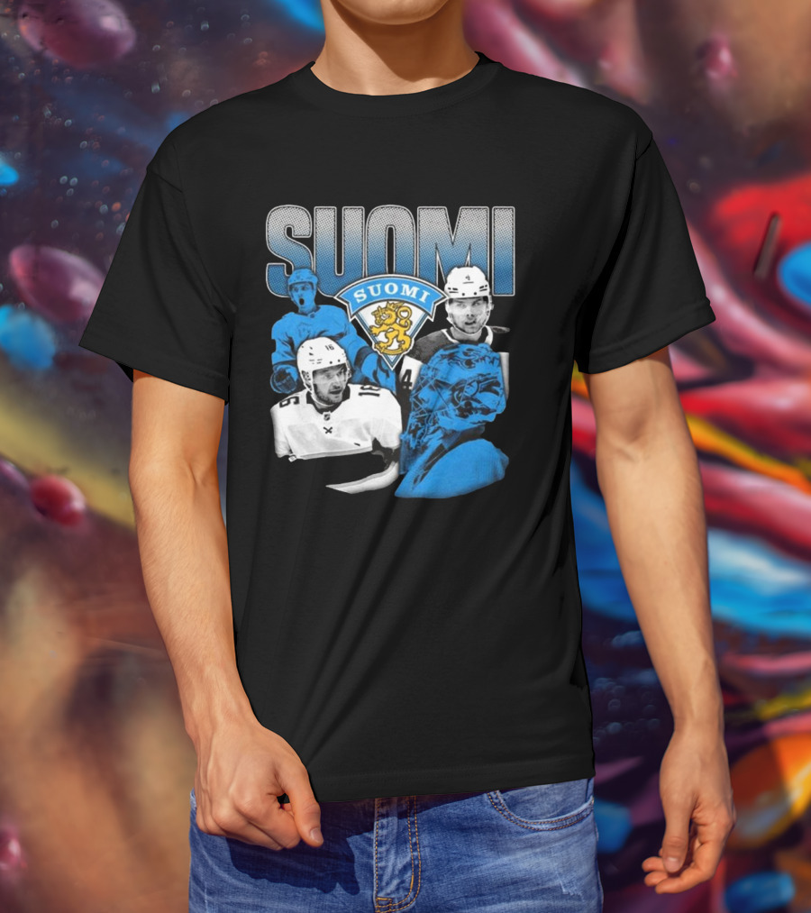 Suomi 4 Nations Team Finland Ice Hockey Players T-Shirt