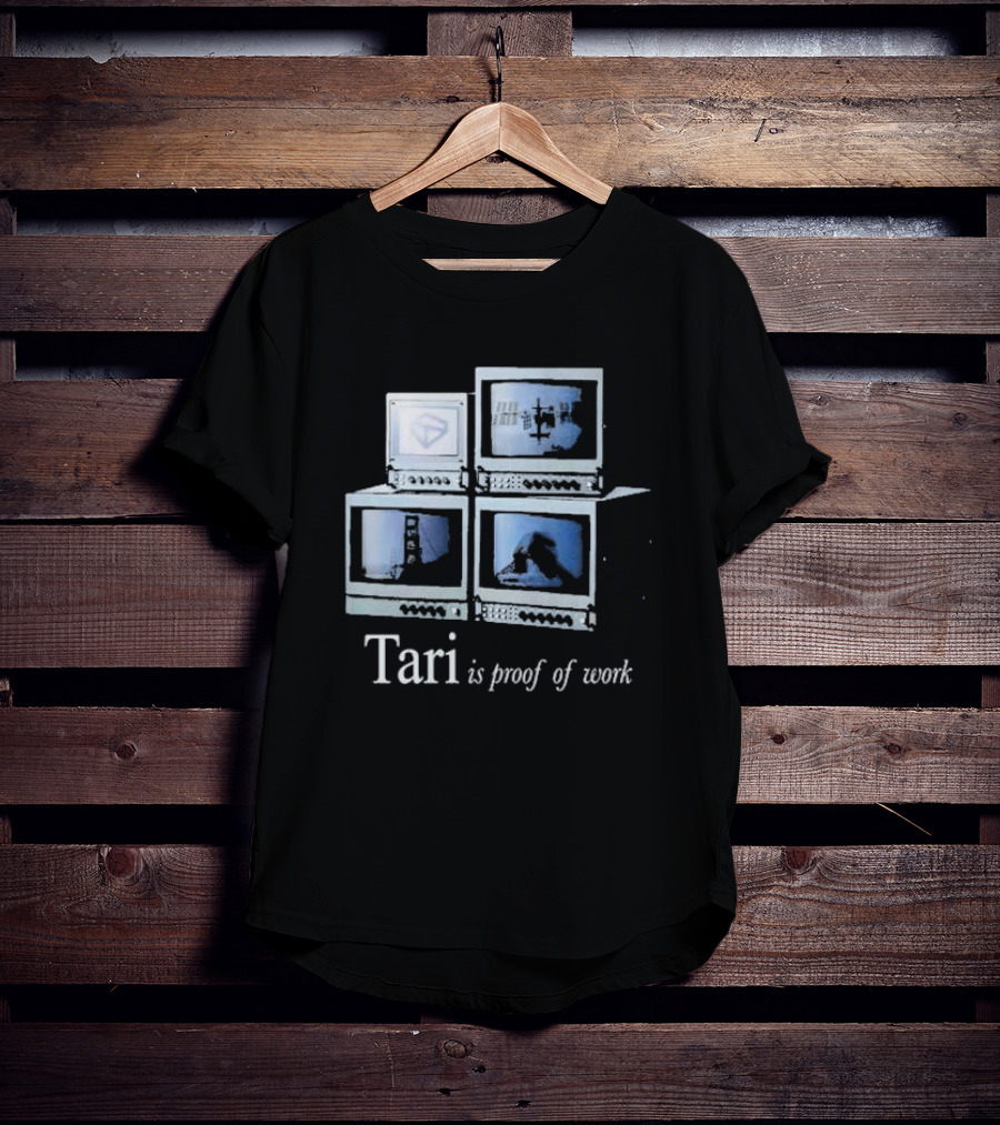 Tari Labs Proof Of Work 1996 Four Vintage Monitors T-Shirt