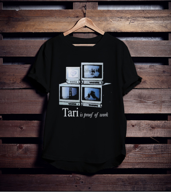 Tari Labs Proof Of Work 1996 Four Vintage Monitors T-Shirt