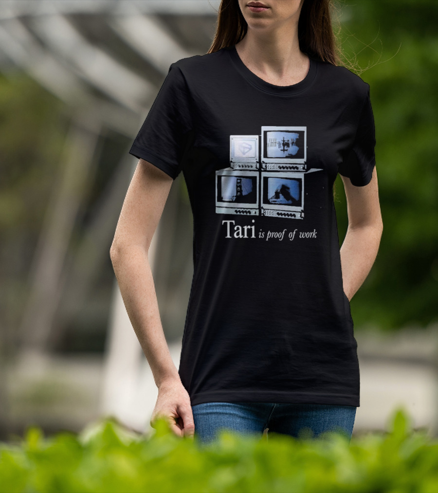 Tari Labs Proof Of Work 1996 Four Vintage Monitors T-Shirt