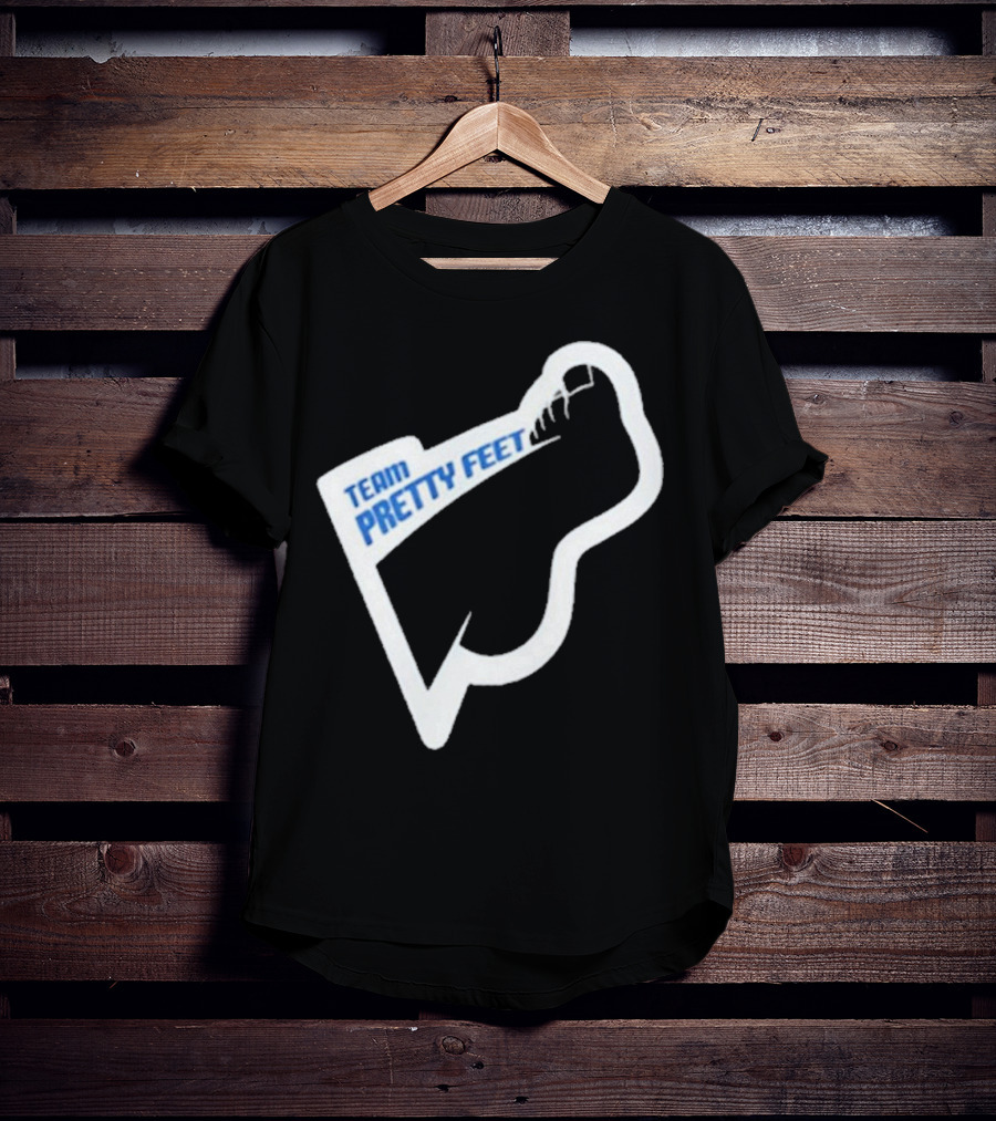 Team Pretty Feet Footprint Silhouette T-Shirt
