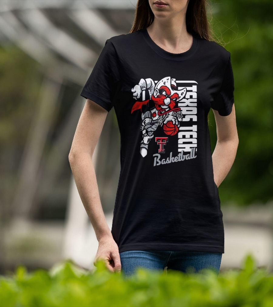Texas Tech Red Raiders Basketball Mascot Dunk 2025 T-Shirt