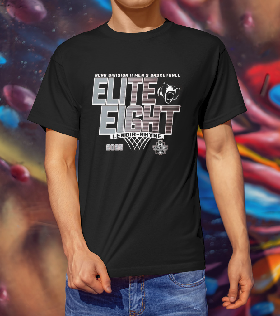 NCAA Division II Men's Basketball Elite Eight Lenoir-Rhyne 2025 T-Shirt