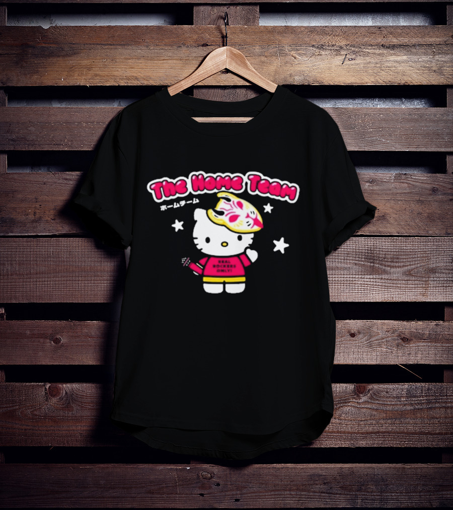The Home Team Hello Kitty With Oni Mask And Stars T-Shirt