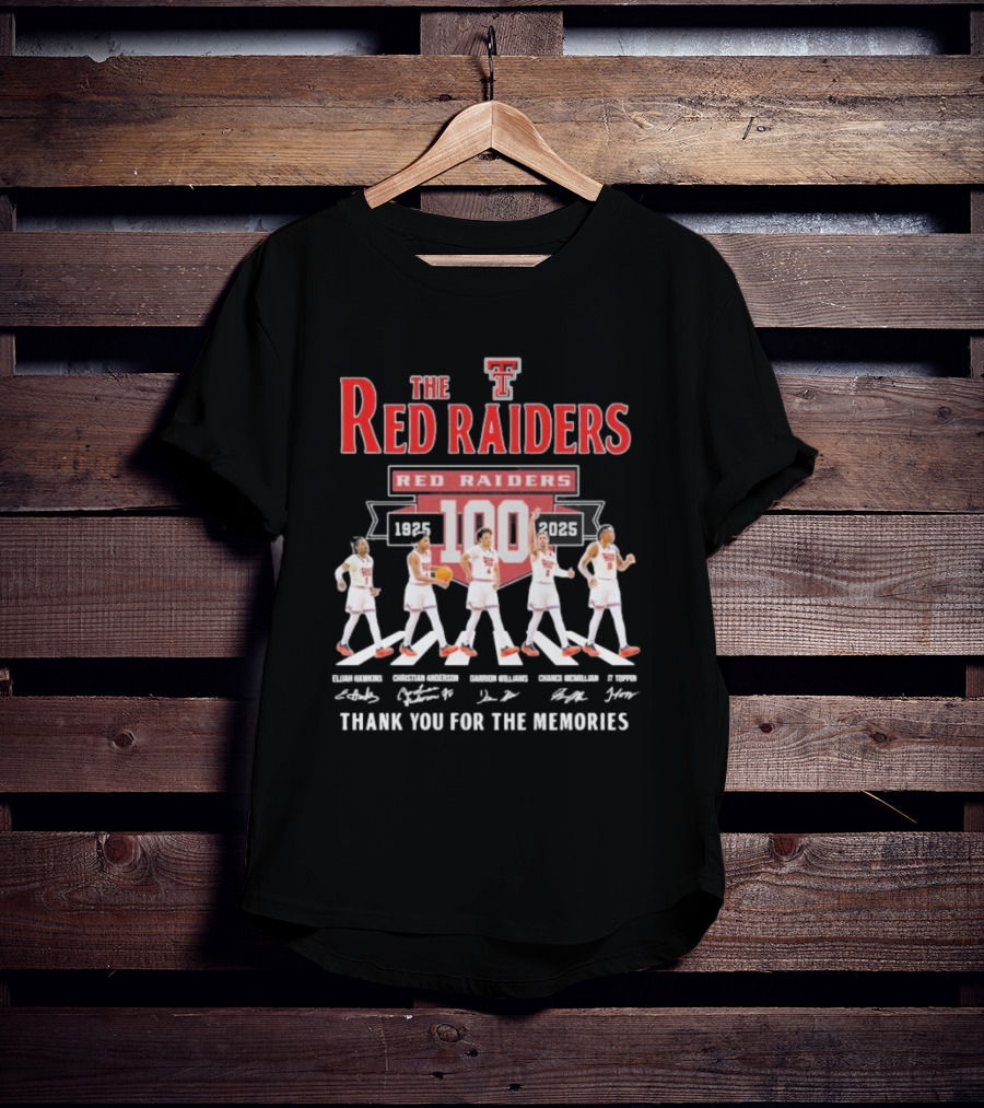 The Red Raiders Abbey Road 100 Years 1925 2025 Thank You For The Memories T-Shirt