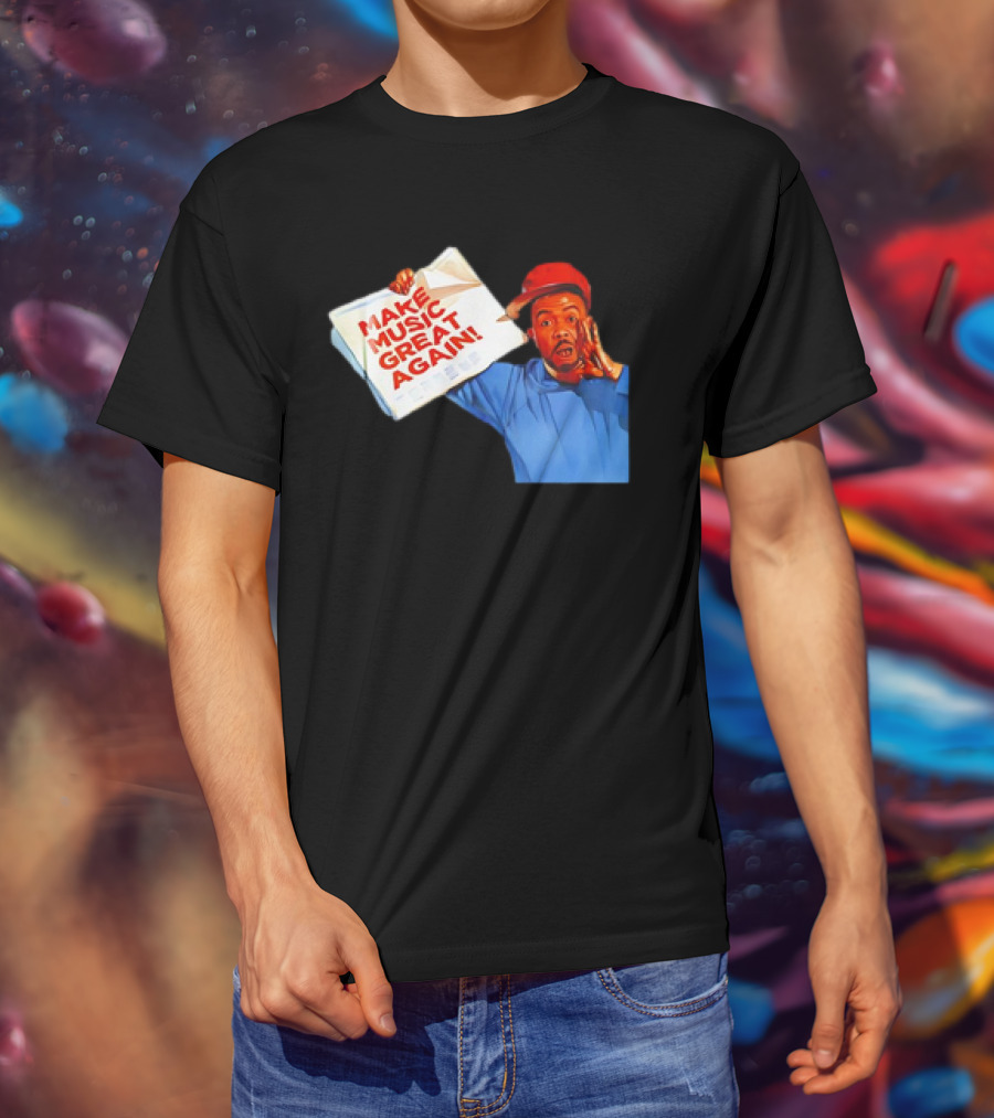 Timbo Land Make Music Great Again Newspaper Character T-Shirt