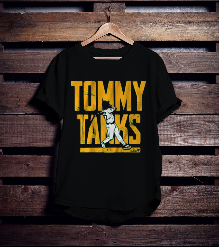 Tommy Tanks Baseball Player Silhouette T-Shirt