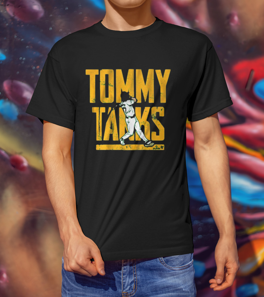 Tommy Tanks Baseball Player Silhouette T-Shirt