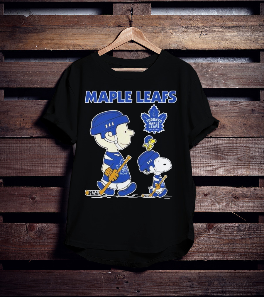 Toronto Maple Leafs Peanuts Snoopy Hockey 2025 Charlie Brown Woodstock T-Shirt