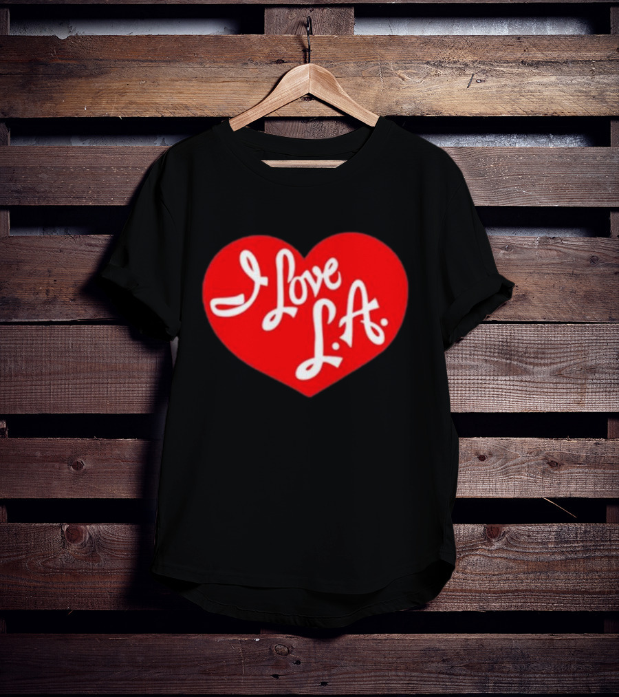 Tourist I Love LA Red Heart Icon T-Shirt