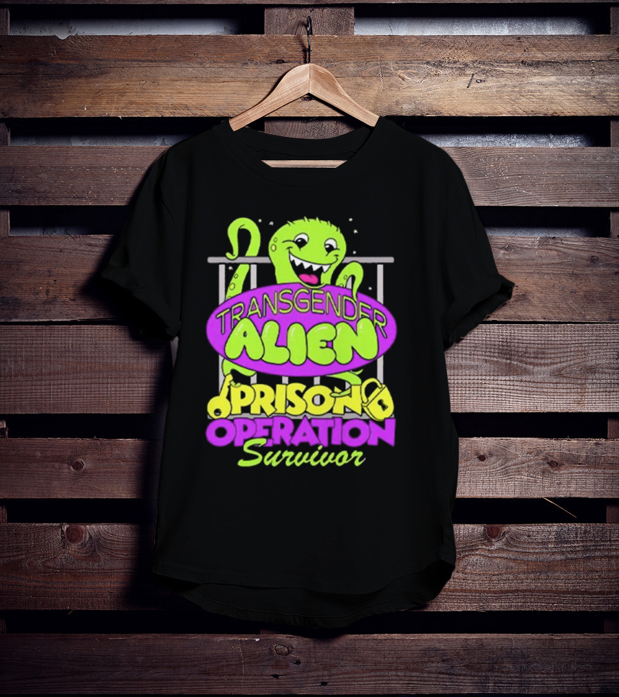 Transgender Alien Prison Operation Survivor Monster With Bars T-Shirt