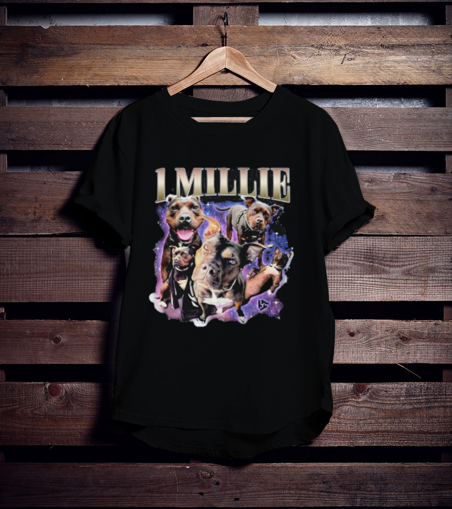 Trent The Traveler 1 Millie Dogs In Purple Cosmic Galaxy T-Shirt