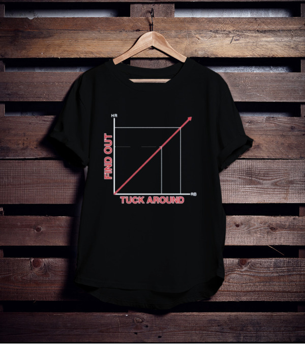Tuck Around Find Out Linear Graph WitH RB And KB Axis T-Shirt