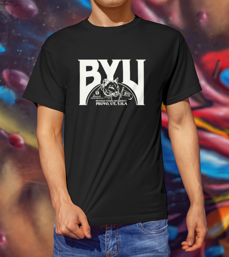 BYU Heritage Tysdyes Brigham Young Cougars Provo America T-Shirt