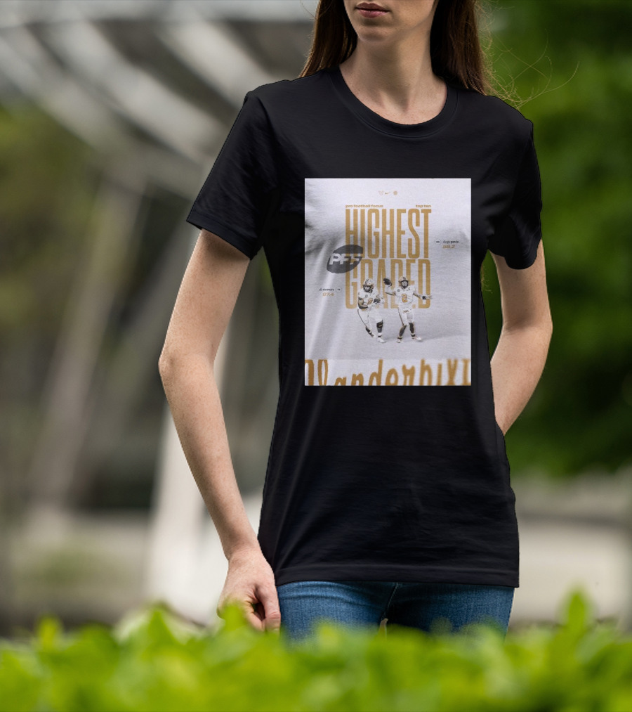 Vanderbilt PFF Top Ten Highest Graded Eli Stowers Diego Pavia T-Shirt