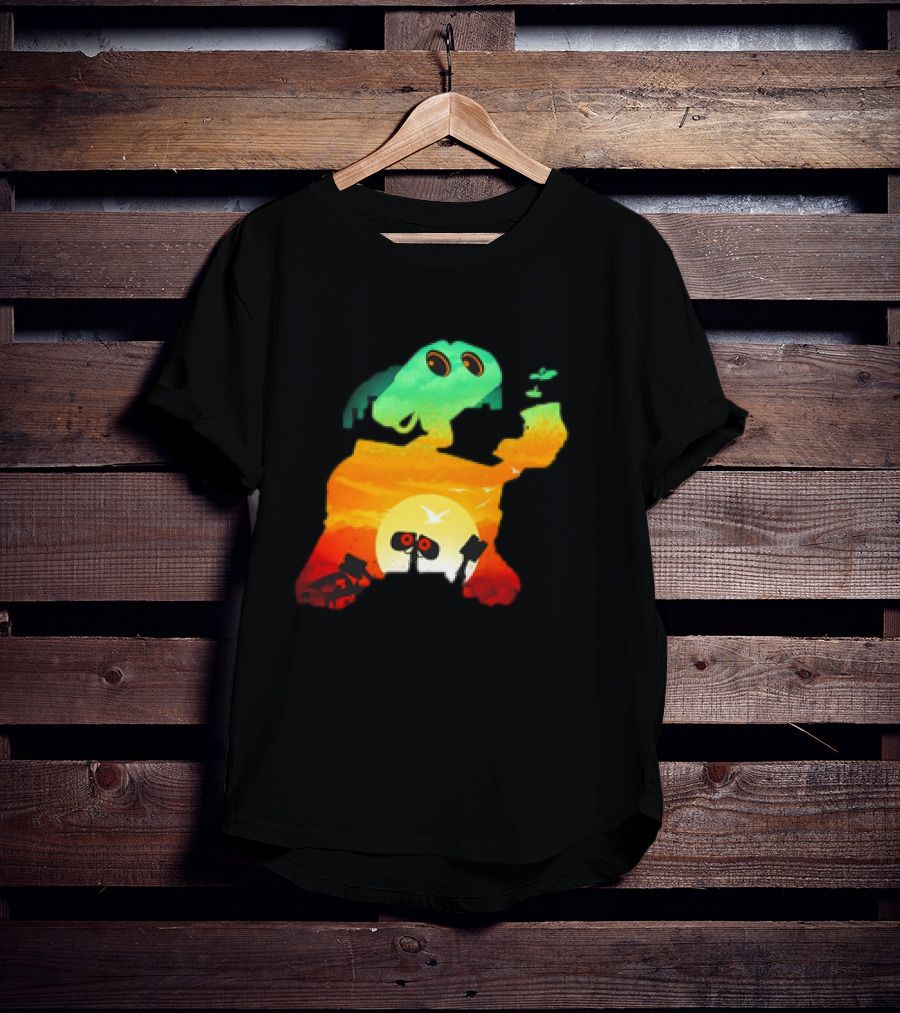 Wall-E Cosmic Recycler Sunset Silhouette T-Shirt