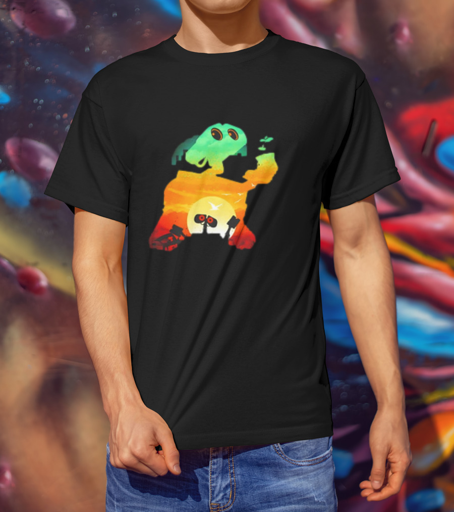 Wall-E Cosmic Recycler Sunset Silhouette T-Shirt