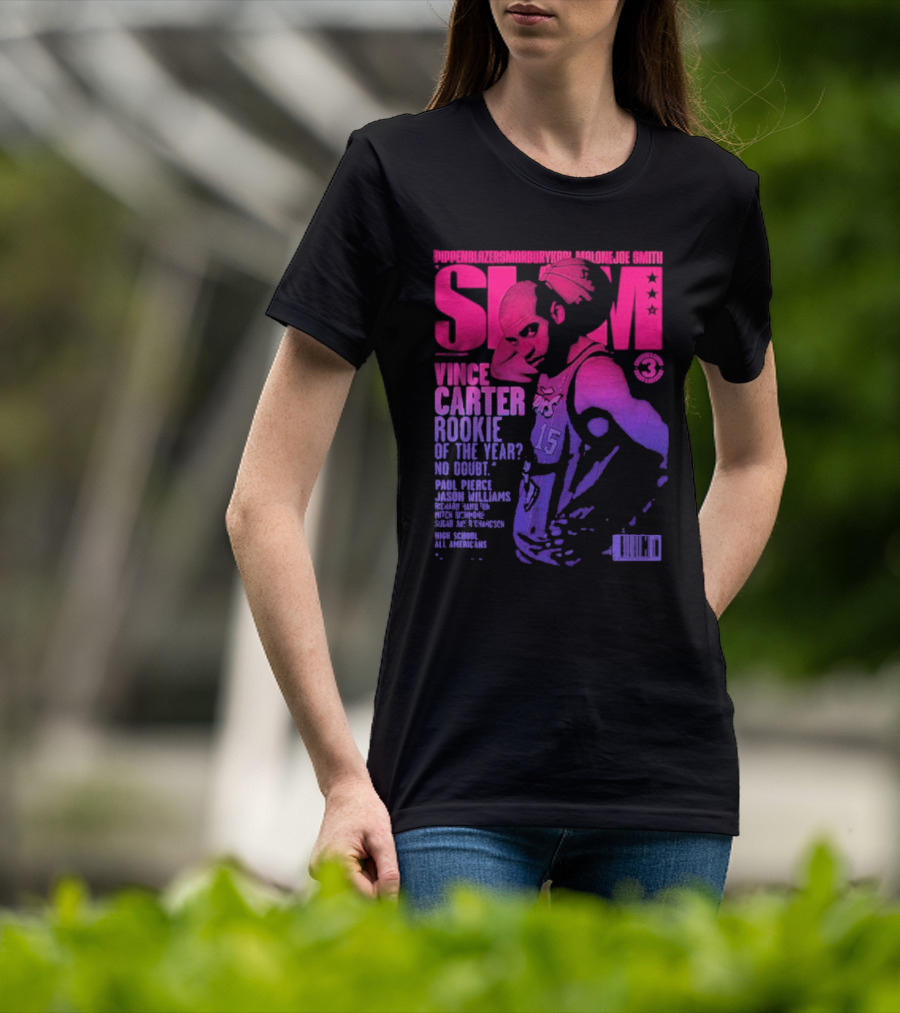 Vince Carter Toronto Rookie Of The Year 1999 SLAM 15 Gradient T-Shirt