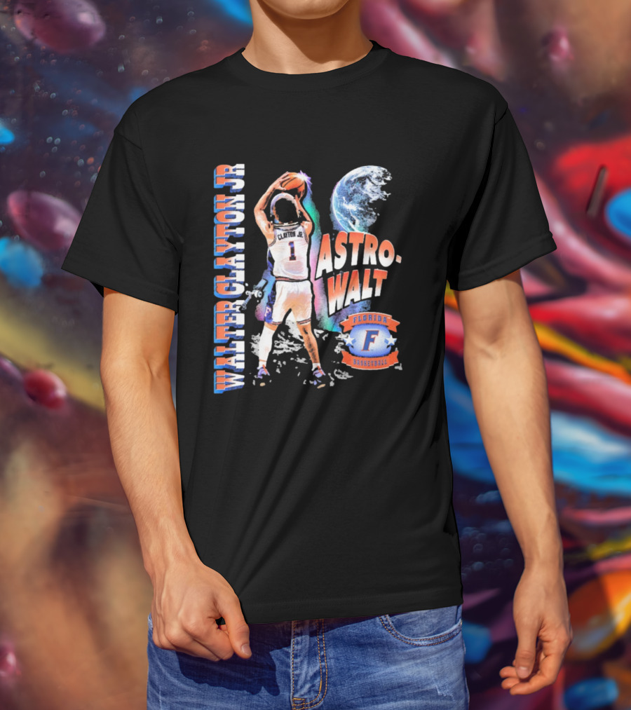 Walter Clayton Jr. Astro-Walt Florida Gator Basketball T-Shirt