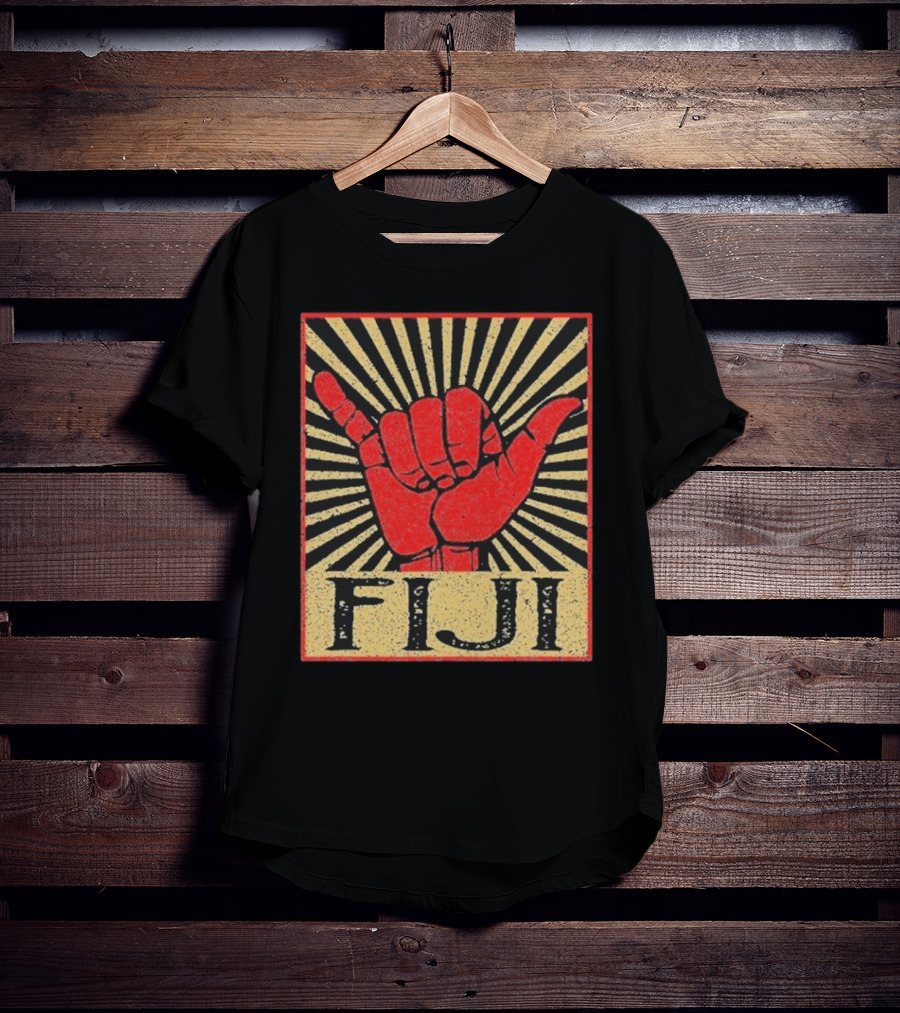 Fiji Retro Shaka Vintage Island Surfer T-Shirt