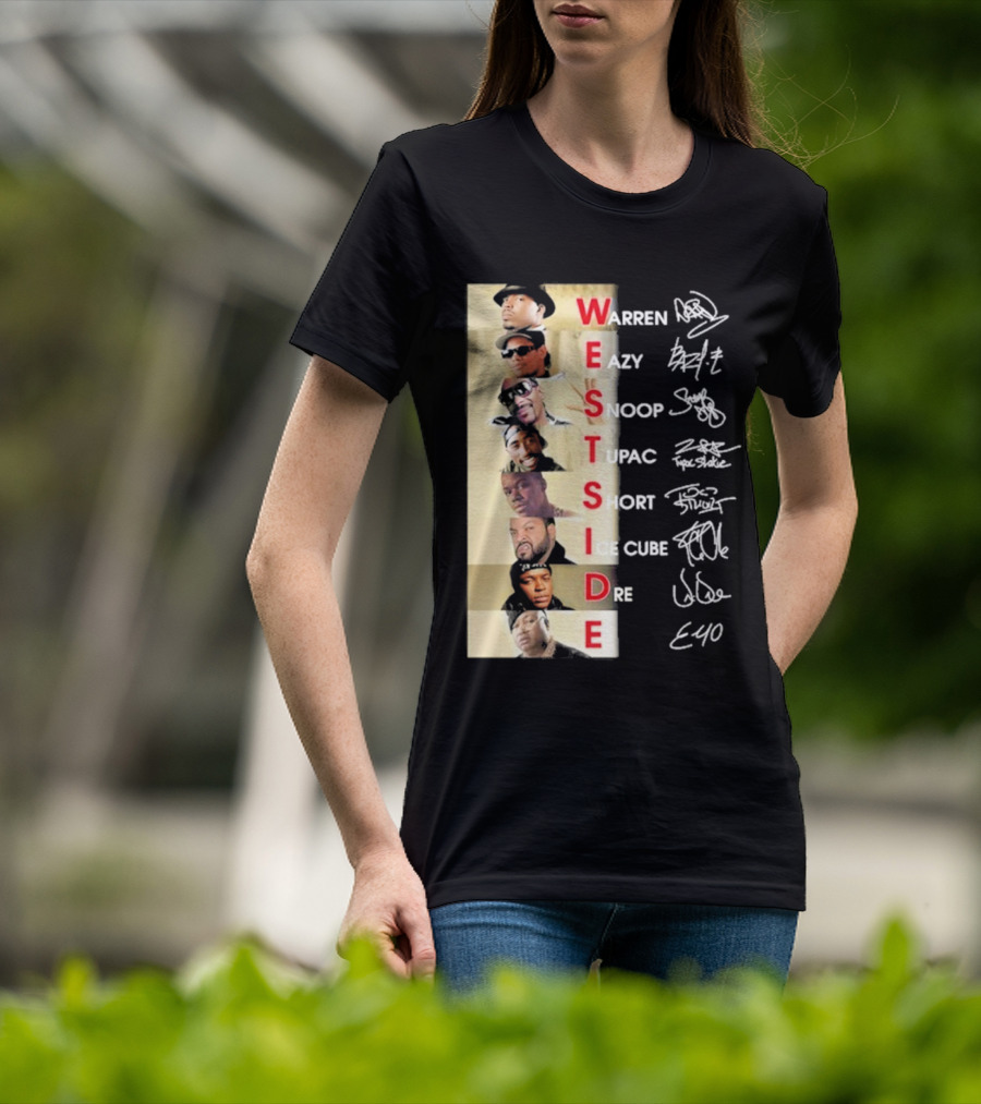 Warren Eazy Snoop Tupac Short Ice Cube Dre E40 Westside T-Shirt