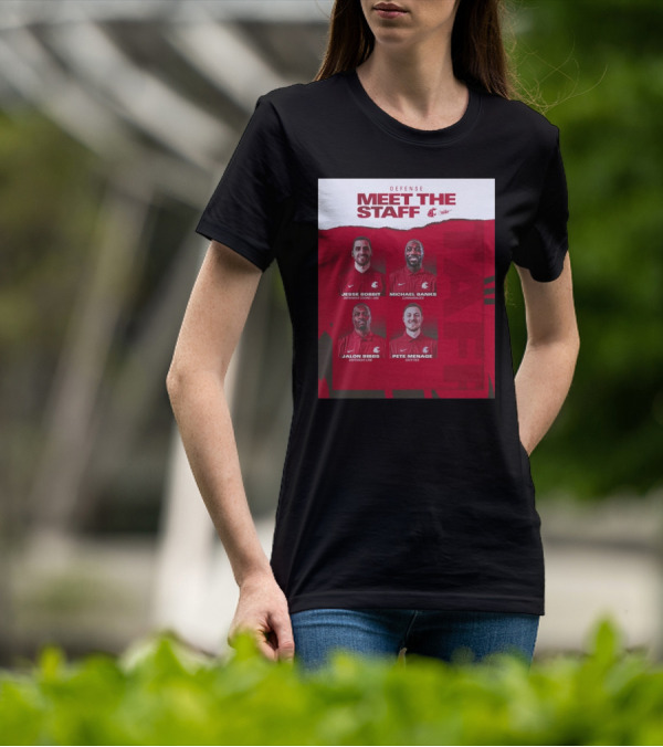 Defense Meet The Staff Washington State Cougars Jesse Bobbit Michael Banks Jalon Bibbs Pete Menage Nike T-Shirt