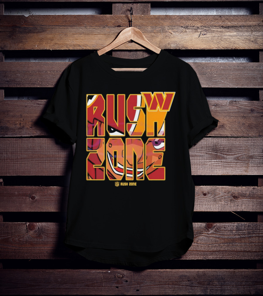 Washington Commanders NFL Rush Zone Cartoon Football T-Shirt