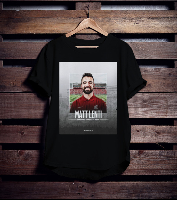 Matt Lenti Defensive Graduate Asst Washington State Cougars Palouse Football T-Shirt