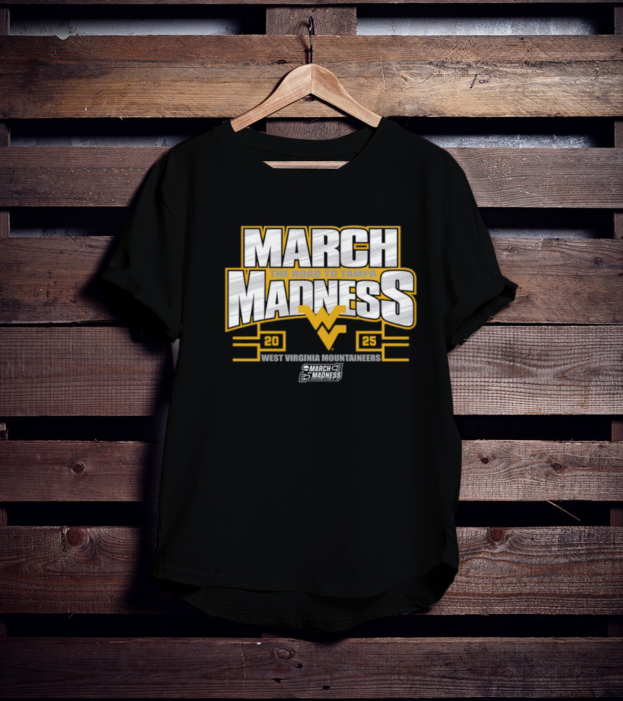 West Virginia Mountaineers 2025 NCAA March Madness The Road To Tampa T-Shirt