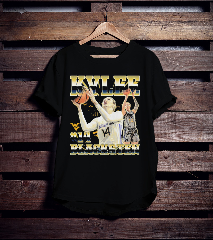 West Virginia Mountaineers Basketball Kylee Blacksten #14 T-Shirt