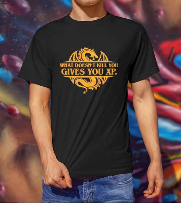 What Doesn’t Kill You Gives You XP Dragon Icon Dungeons And Dragons T-Shirt
