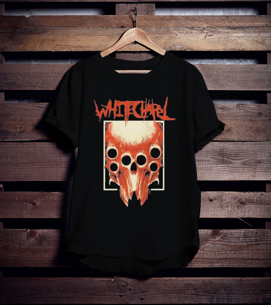 Whitechapel Skull Bone With Red Cult Woods Imagery T-Shirt