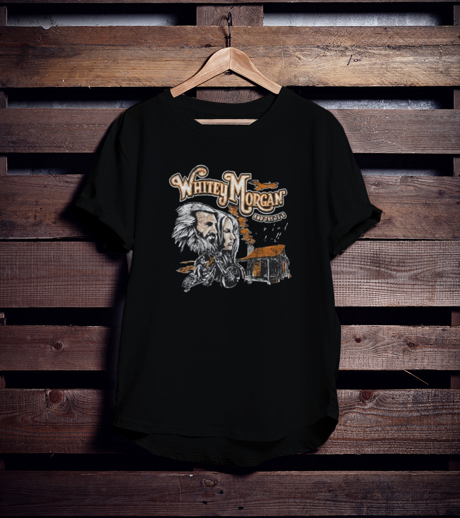 Whitey Morgan And The 78’s Cabin Motorcycle Forest Scene T-Shirt