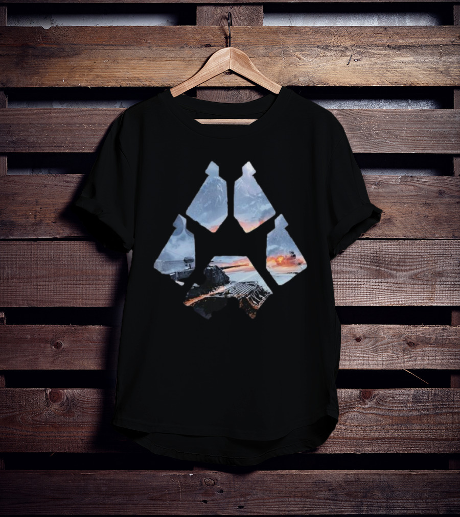 Wot Steel Hunter Winter Landscape Battle Icon T-Shirt
